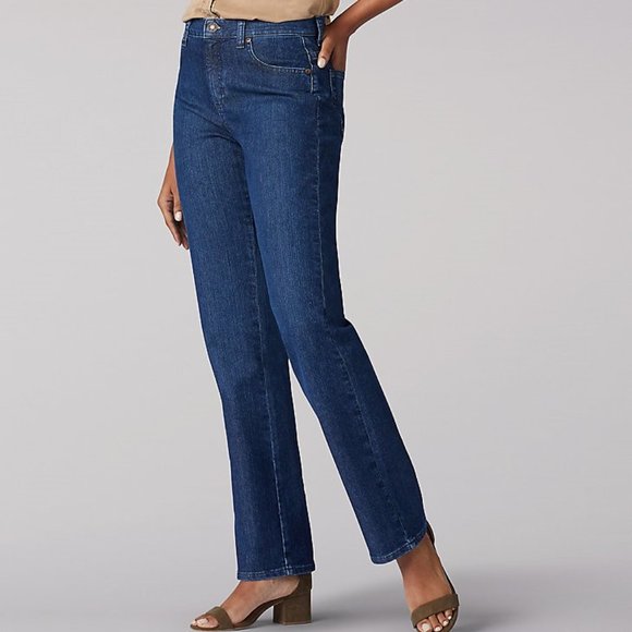 Lee Original Relaxed Straight Leg Jeans Dark Rinse, LIKE NEW - Picture 3 of 10